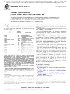 ASTM B152/B152M-19 PDF - Lastest Technical Information